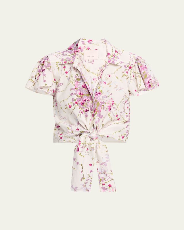 Marianna Tie-Front Midsummer Bloom Blous